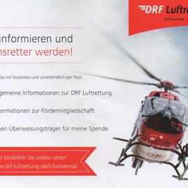 Nicht per Luftpost, sondern als Wurfsendung im Briefkasten gelandet.
Angebot für Infomaterial zur DRF.