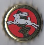 Logo von Hasen-Bräu auf den Kronkorken der Bierflaschen