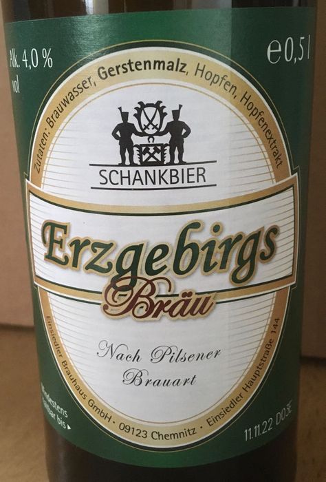 Preiswertes Schankbier aus Einsiedel für den Getränkediscount.