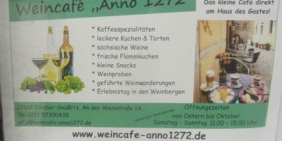 Weincafè "Anno 1272" in Diesbar Seußlitz Gemeinde Nünchritz