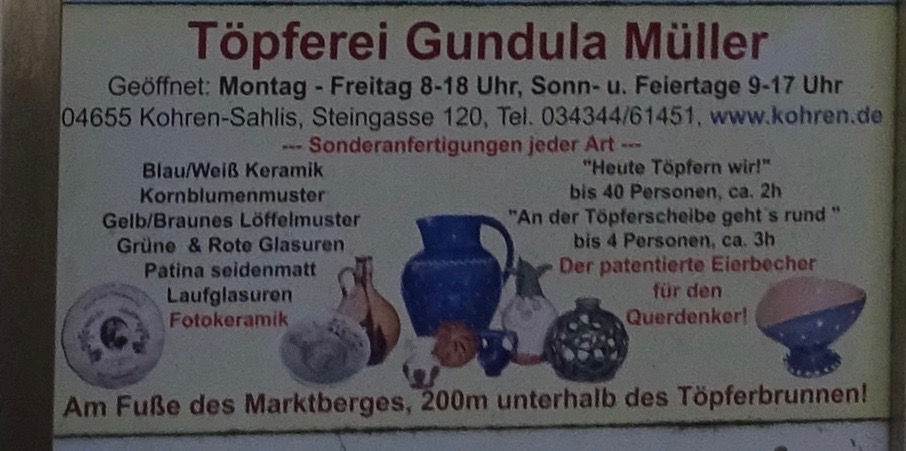 Bild 1 Töpferei Gundula Müller in Frohburg