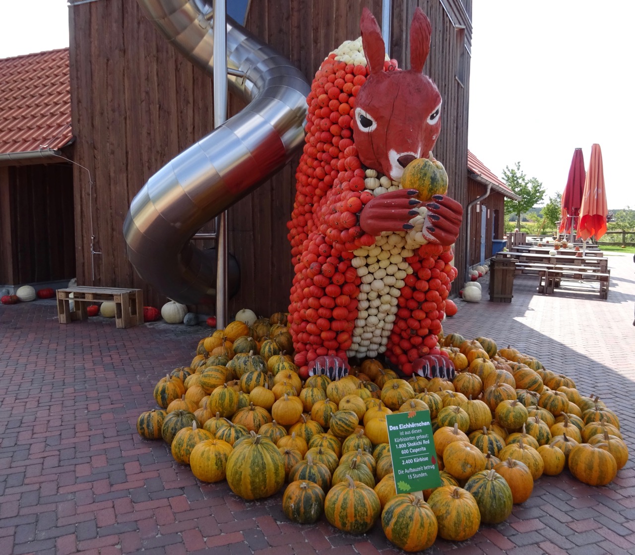 Ausstellung von Kürbisfiguren