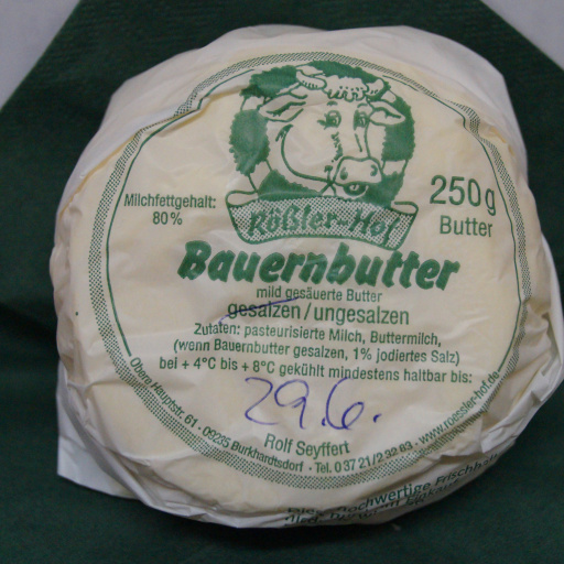 Regionales Produkt - Butter vom Rößler-Hof