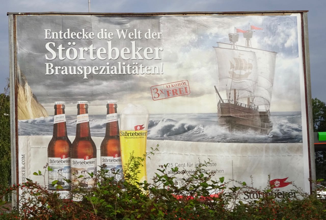 Plakative Werbung für gutes Bier.