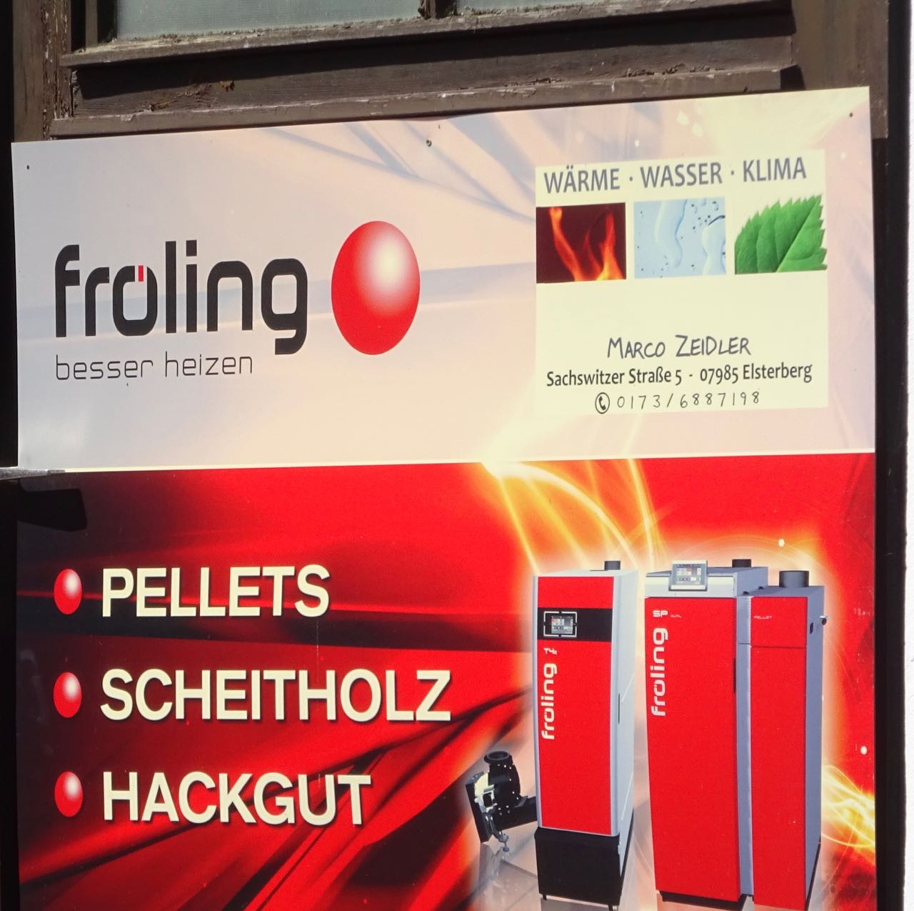 Werbung für den Fachbetrieb Zeidler