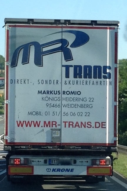 Bild 1 MR Trans Markus Romio in Weidenberg