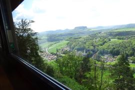 Blick aus dem Fenster Panoramarestaurant Hotel Bastei