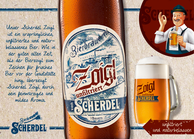 Zoigl - eine fränkische Bierspezialität.
Hier von Scherdel aus Hof
