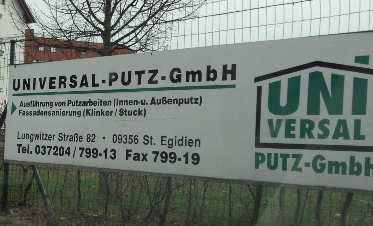 Bild 1 Universal-Putz GmbH in St. Egidien