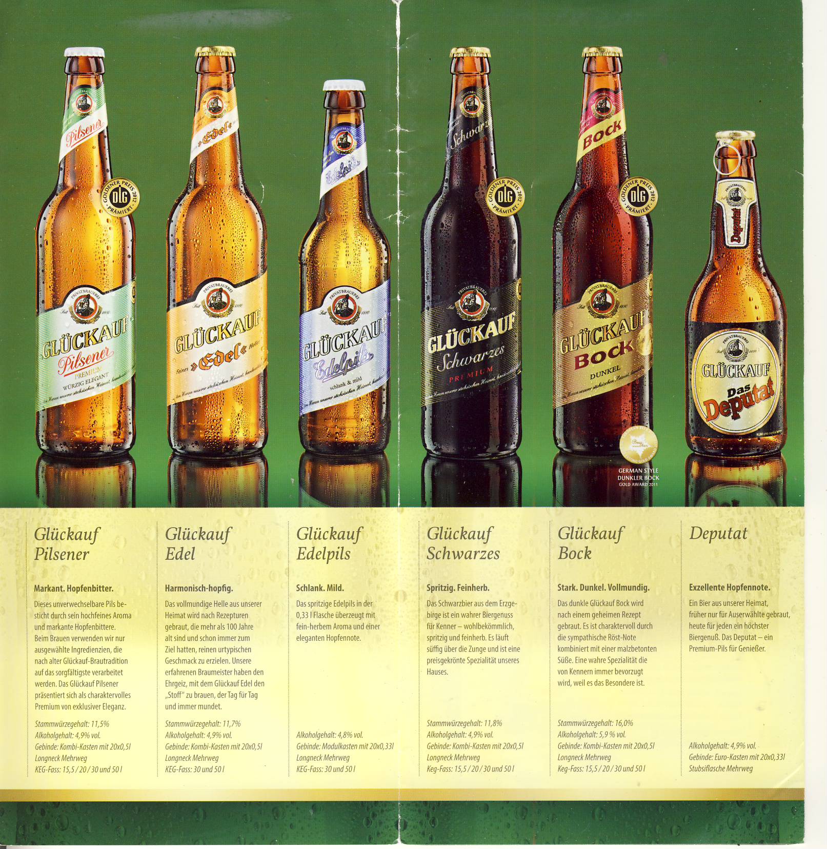 Auswahl aus dem Angebot der Brauerei
