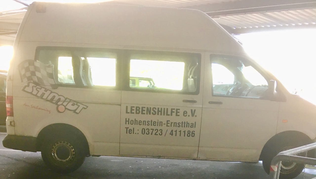 "Dienstwagen" des Vereins. Sponsored by Autohaus Schmidt