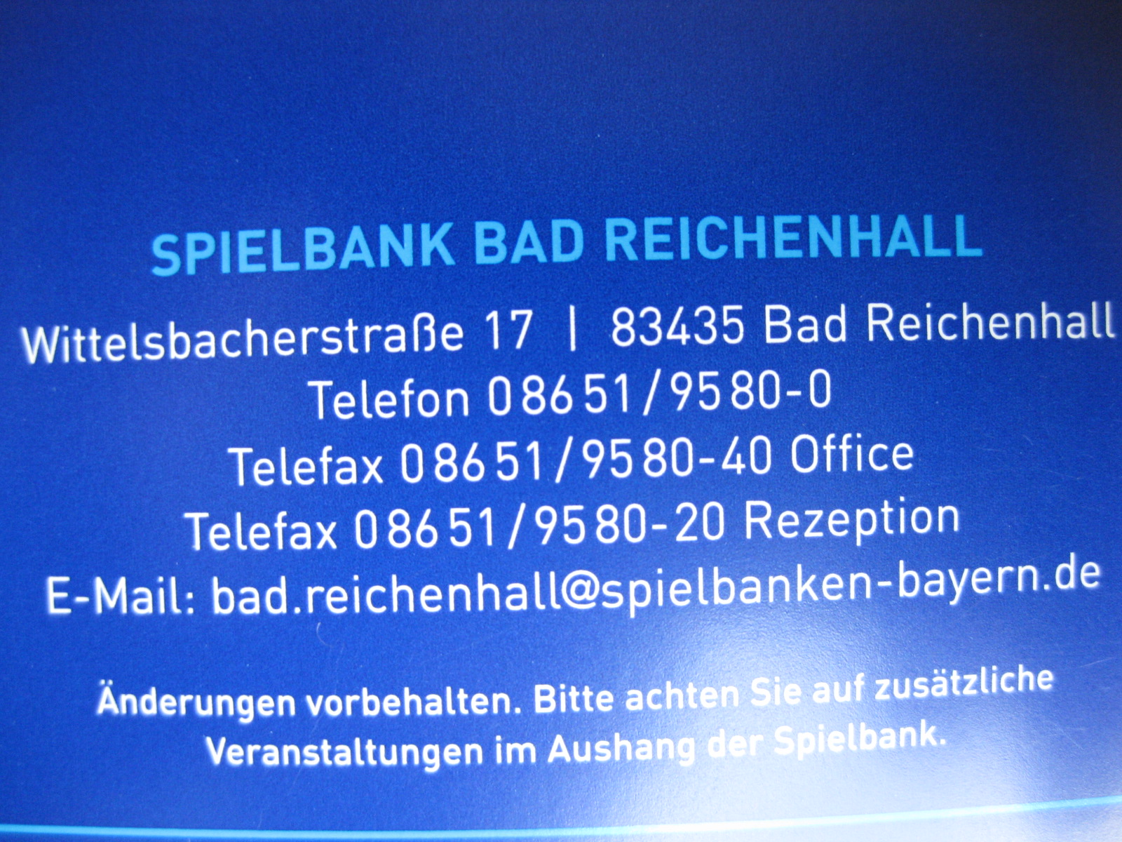 Bayerische Spielbank Bad Reichenhall
