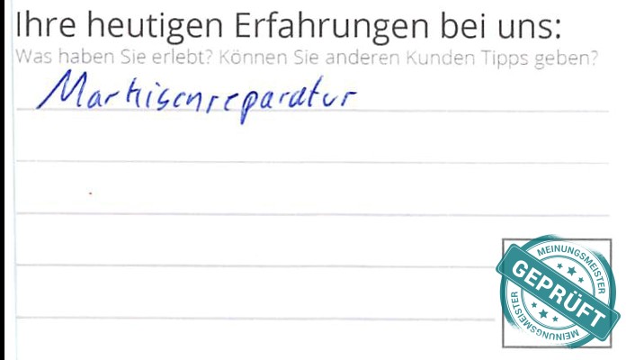 Digitalisierter Text des Meinungsmeister Bewertungsbogens