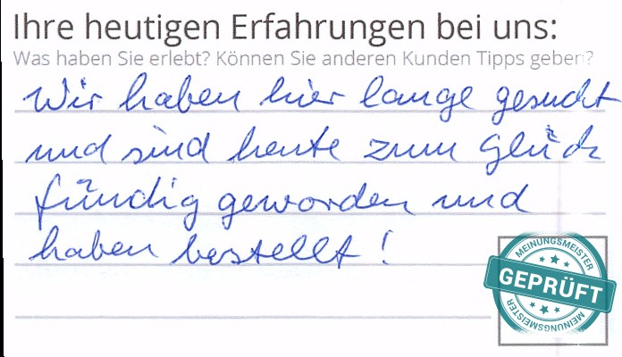 Digitalisierter Text des Meinungsmeister Bewertungsbogens