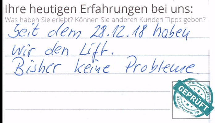 Digitalisierter Text des Meinungsmeister Bewertungsbogens