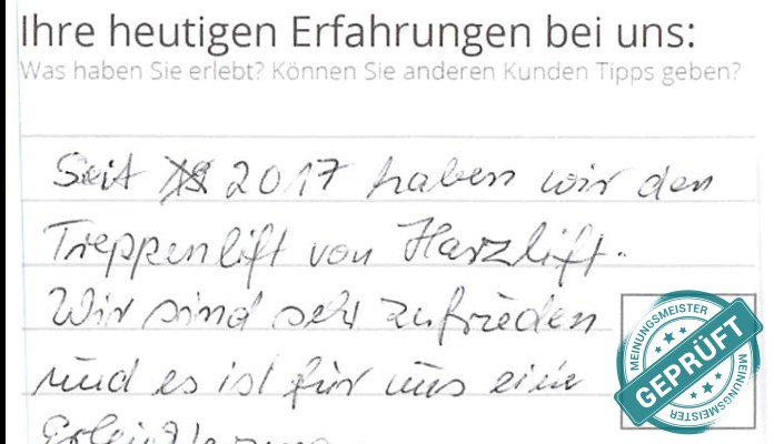 Digitalisierter Text des Meinungsmeister Bewertungsbogens