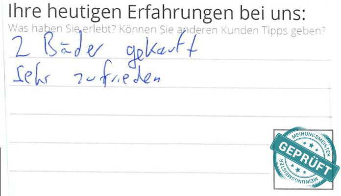 Digitalisierter Text des Meinungsmeister Bewertungsbogens