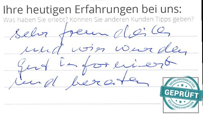 Digitalisierter Text des Meinungsmeister Bewertungsbogens