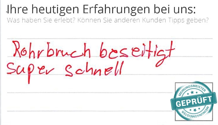 Digitalisierter Text des Meinungsmeister Bewertungsbogens
