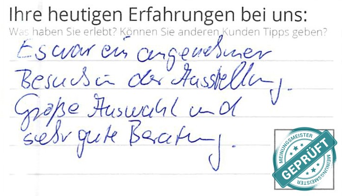 Digitalisierter Text des Meinungsmeister Bewertungsbogens