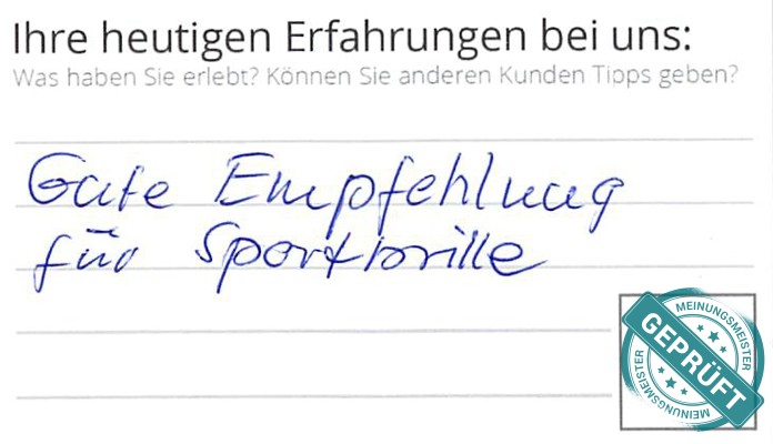 Digitalisierter Text des Meinungsmeister Bewertungsbogens