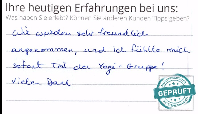 Digitalisierter Text des Meinungsmeister Bewertungsbogens