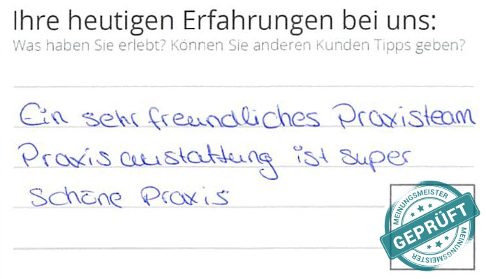 Digitalisierter Text des Meinungsmeister Bewertungsbogens