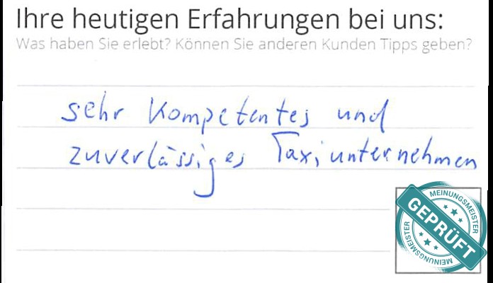 Digitalisierter Text des Meinungsmeister Bewertungsbogens