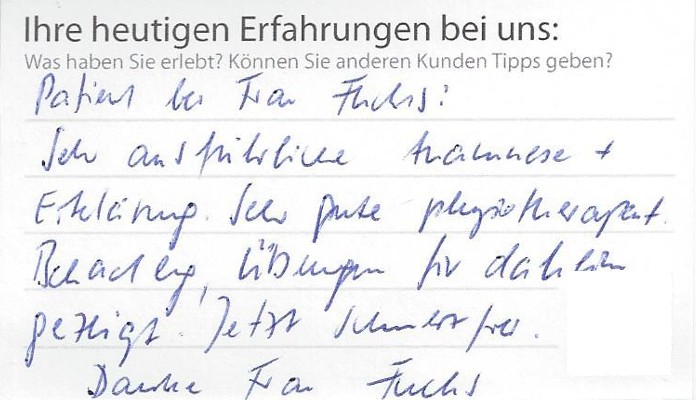 Digitalisierter Text des Meinungsmeister Bewertungsbogens