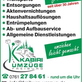 Kabiri Umzüge und Transporte Freiburg in Freiburg im Breisgau