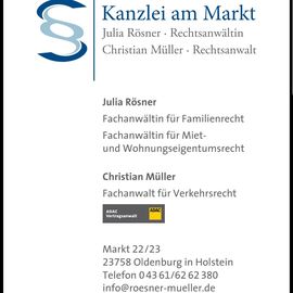 Kanzlei am Markt Julia Rösner / Christian Müller Rechtsanwälte in Oldenburg in Holstein