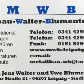 MWB Metallbau-Walter-Blumentritt GbR Sicherheitsfachgeschäft in Leipzig