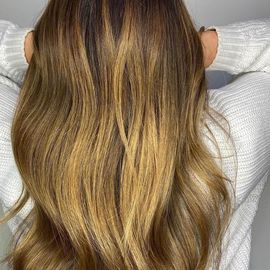 Eine Rehbraune 55cm lange Balayage