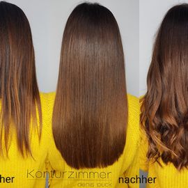 Eine 40 cm Haarverdichtung mit der schonensten und neusten NANO Laserbeamer Technologie mit der Firma Hairdreams