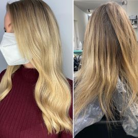 Eine 40 vom Hairdreams Nanolaserbeamer Haarverlängerung