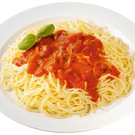 Spaghetti "Napoli Art" mit fruchtiger Tomaten-Basilikumsoße