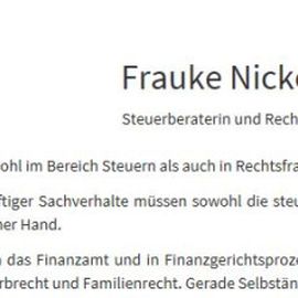 Frauke Nickelsen Senic Steuerberatung in Stralsund