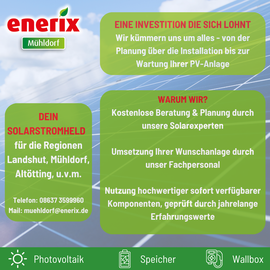 enerix Mühldorf - Photovoltaik & Stromspeicher in Schönberg