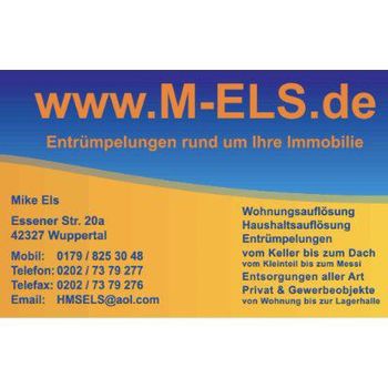 Logo von Mike Els Wohnungsauflösungen, Haushaltsauflösungen, Entrümpelungen, Geschäftsauflösungen in Wuppertal