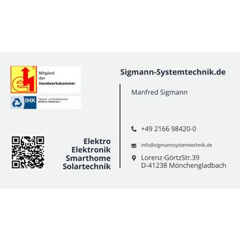 Logo von Elektro Sigmann-Systemtechnik Mönchengladbach in Mönchengladbach