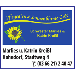 Logo von Ihr mobiler Pflegedienst Sonnenblume GbR in Greiz