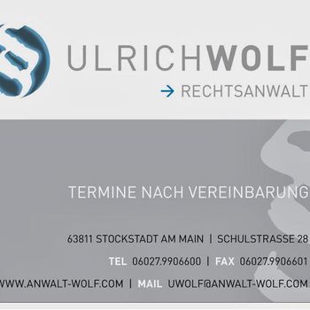 Logo von Wolf Ulrich Rechtsanwalt in Stockstadt am Main