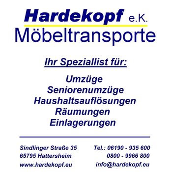 Logo von Hardekopf e.K.- Möbeltransporte in Hattersheim