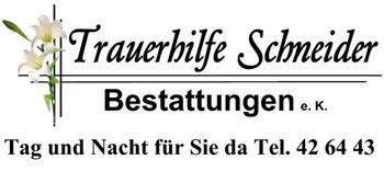 Logo von Bestattungshaus Trauerhilfe Schneider Bestattungen e.K. in Jena