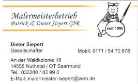 Logo von Patrick und Dieter Siepert Gbr. in Nuthetal