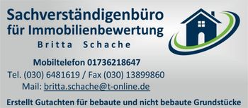Logo von Britta Schache Sachverständige für Immobilienbewertung in Berlin