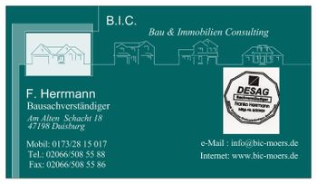Logo von BIC-Herrmann Bausachverständigenbüro in Duisburg
