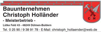 Logo von Bauunternehmen Christoph Holländer in Dülmen