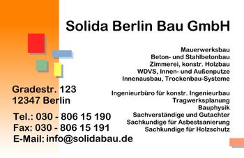 Logo von Solida Berlin Bau GmbH in Berlin