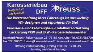 Logo von Karosseriebau Preuss/DFF UG in Karlsruhe